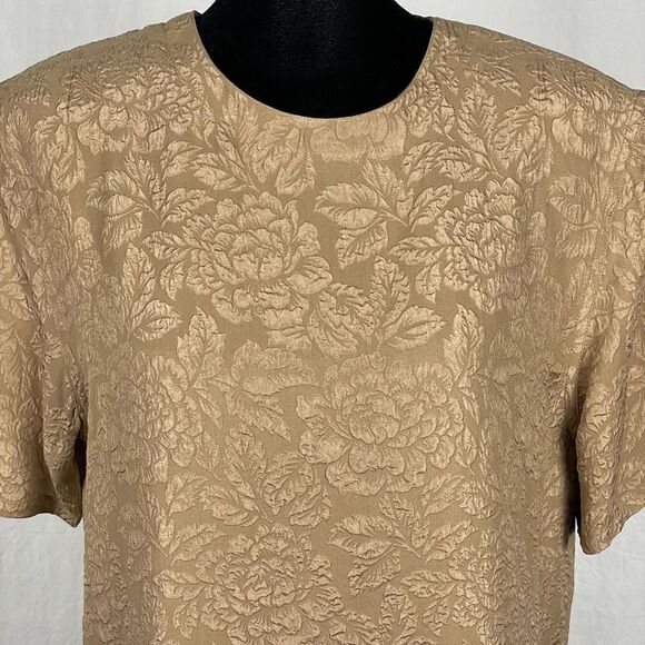 Vintage Soie NY 100% Silk Floral Blouse - Women’s M - Picture 3 of 6